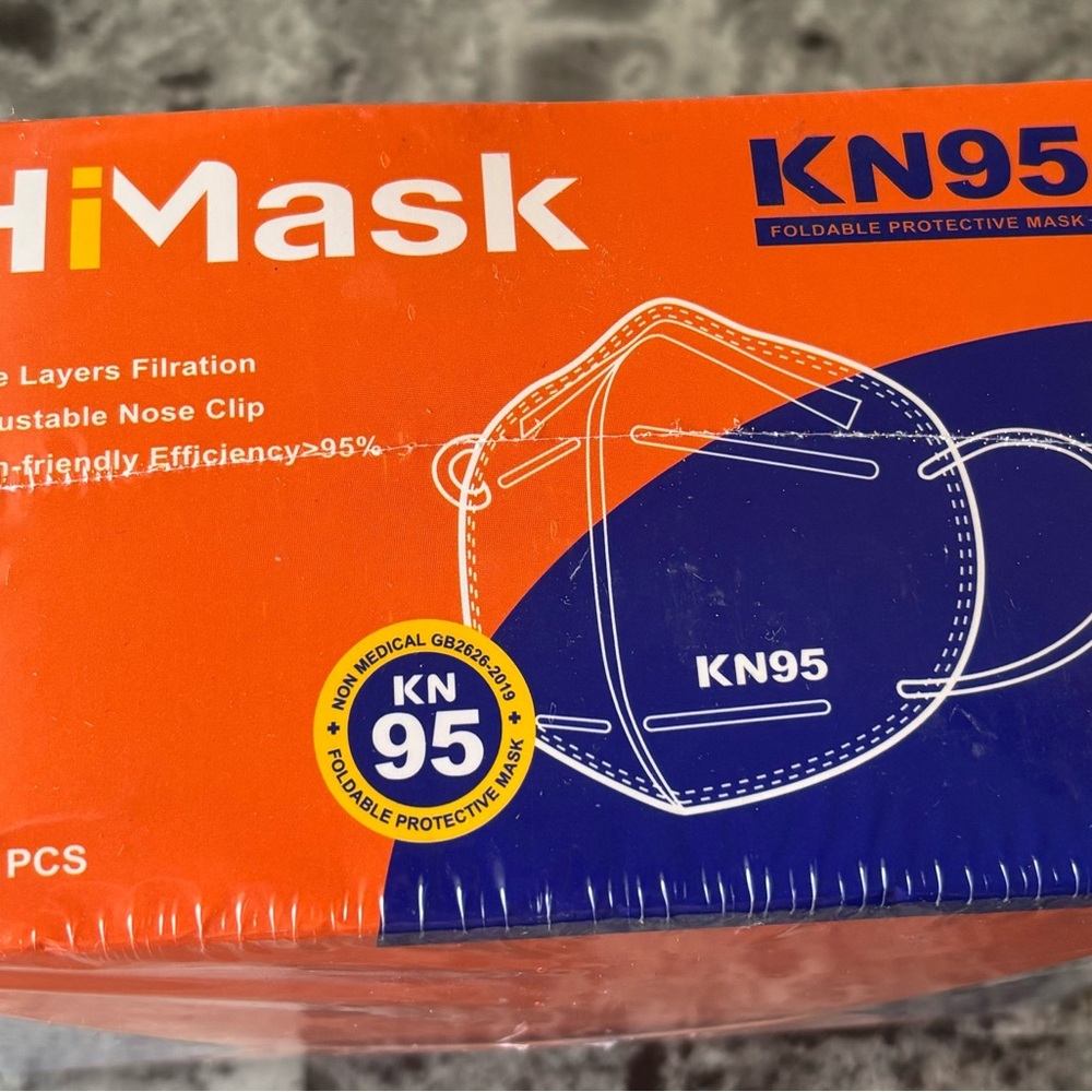 HiMask black disposable masks 5-ply pack of 20 breathable comfortable daily use